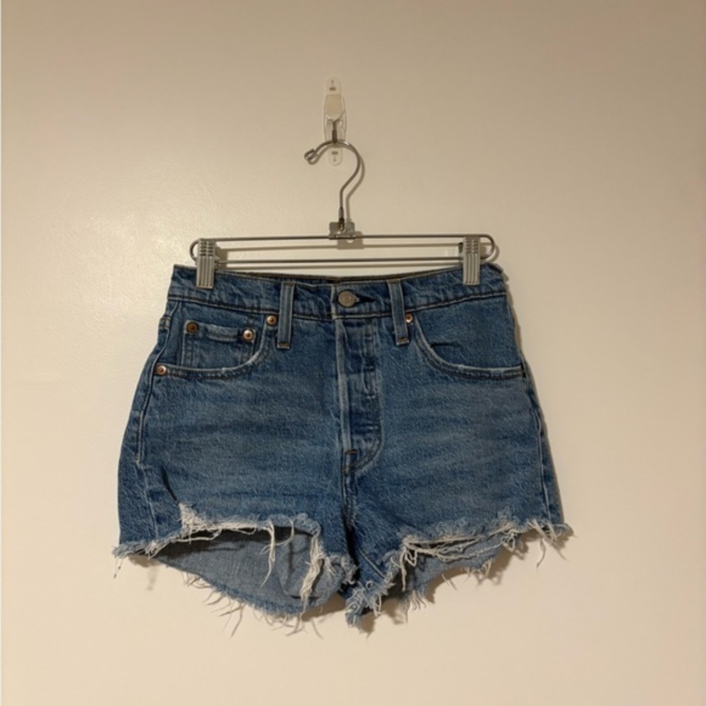 Levi's Distressed Blue Jean Shorts